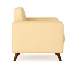 Poltrona para Escritório ROMA 01 Lugar – Corino – Cor AREIA – 60061 GSA MÓVEIS 11