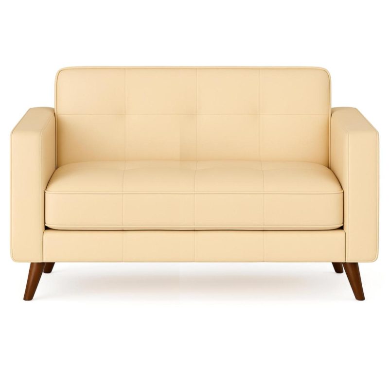 Poltrona para Escritório ROMA 02 Lugar – Corino – Cor AREIA – 60062 GSA MÓVEIS 3
