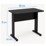 Mesa Escritório 0,80×0,60m – JOB – PRETO/PRETO – 43088 GSA MÓVEIS 10