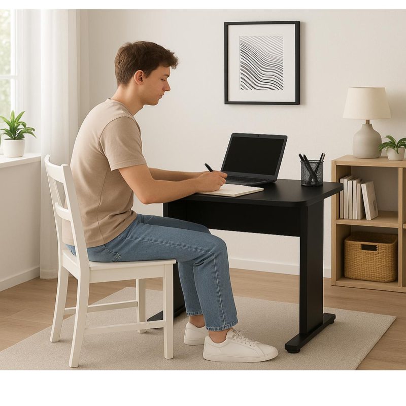 Mesa Escritório 0,80×0,60m – JOB – PRETO/PRETO – 43088 GSA MÓVEIS 6
