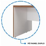 Mesa Escritório PRESIDENTE c/ Armário Pedestal – 1,82×1,80m – NOGAL SEVILHA/BRANCO – 34602 GSA MÓVEIS 15