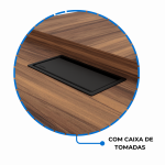 Mesa Escritório PRESIDENTE c/ Armário Pedestal – 1,82×1,80m – NOGAL SEVILHA/BRANCO – 34602 GSA MÓVEIS 22