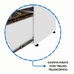 Armário Baixo 03 Gavetas e Porta (MISTO) – NOGAL SEVILHA/BRANCO – 34422 GSA MÓVEIS 15