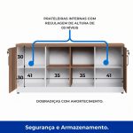 Armário Baixo GOLD Credenza ESPECIAL – 1,60×0,73×0,45m – NOGALSEVILHA / BRANCO – 34502 GSA MÓVEIS 12