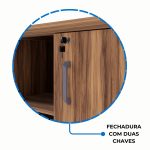 Armário Baixo GOLD Credenza ESPECIAL – 1,60×0,73×0,45m – NOGALSEVILHA / BRANCO – 34502 GSA MÓVEIS 14