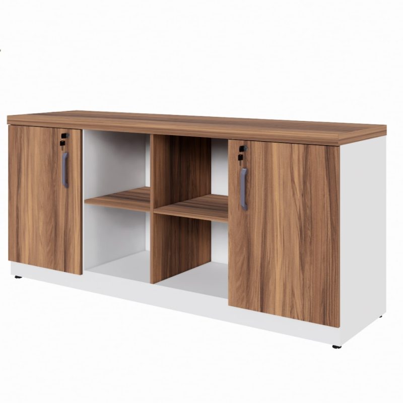 Armário Baixo GOLD Credenza ESPECIAL – 1,60×0,73×0,45m – NOGALSEVILHA / BRANCO – 34502 GSA MÓVEIS 6