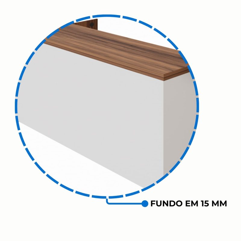 Armário Baixo GOLD Credenza ESPECIAL – 1,60×0,73×0,45m – NOGALSEVILHA / BRANCO – 34502 GSA MÓVEIS 8