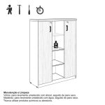Armário Alto Credenza com Nicho – 1,61×1,20×0,45m – NOGAL SEVILHA/BRANCO- 34415 GSA MÓVEIS 17