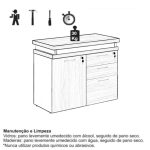 Armário Baixo 03 Gavetas e Porta (MISTO) – NOGAL SEVILHA/BRANCO – 34422 GSA MÓVEIS 18