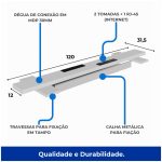 Estação de Trabalho Dupla 1,20×1,35m 02 Lugares c/ Gavetas c/ ponto de tomada PÉ PAINEL – Nogal Sevilha/Branco – 34427 GSA MÓVEIS 11