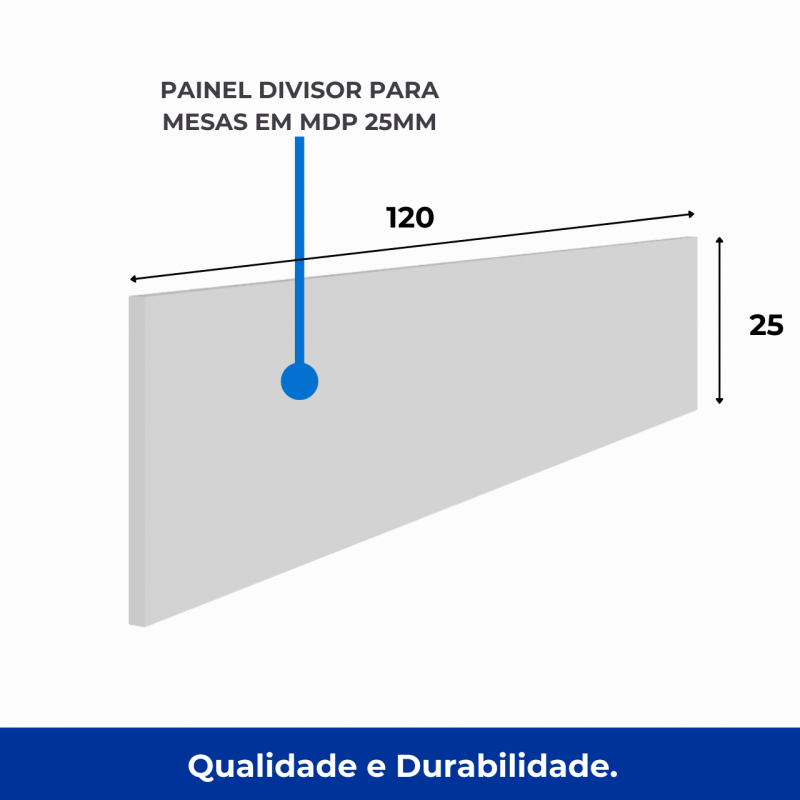 Estação de Trabalho Dupla 1,20×1,35m sem Gavetas c/ ponto de tomada PÉ QUADRO – Cor Nogal Sevilha/Branco – 34424 GSA MÓVEIS 5