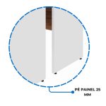 Estação de Trabalho Dupla 1,20×1,35m 02 Lugares c/ Gavetas c/ ponto de tomada PÉ PAINEL – Nogal Sevilha/Branco – 34427 GSA MÓVEIS 14