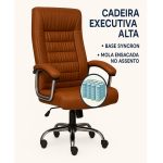 Poltrona Presidente LUXO c/ mola Ensacada – COR CARAMELO – 30059 GSA MÓVEIS 16