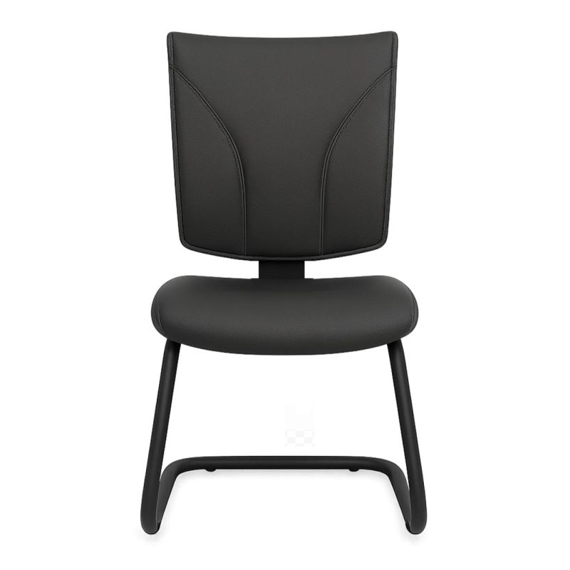 Cadeira de Escritório B-ONE Base em “S” Preta – Corino Preto – 31032 GSA MÓVEIS 3