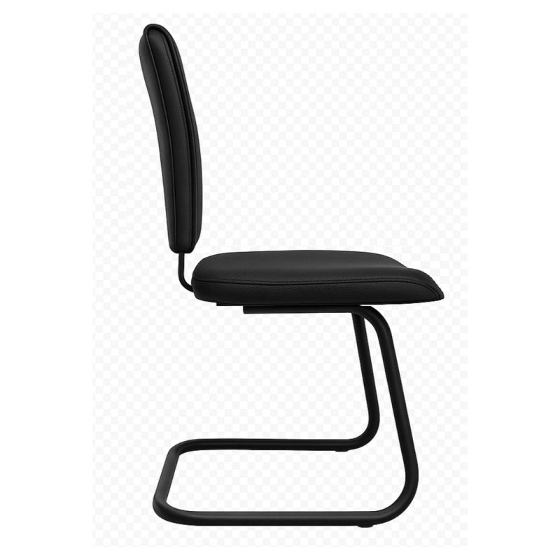 Cadeira de Escritório B-ONE Base em “S” Preta – Corino Preto – 31032 GSA MÓVEIS 4