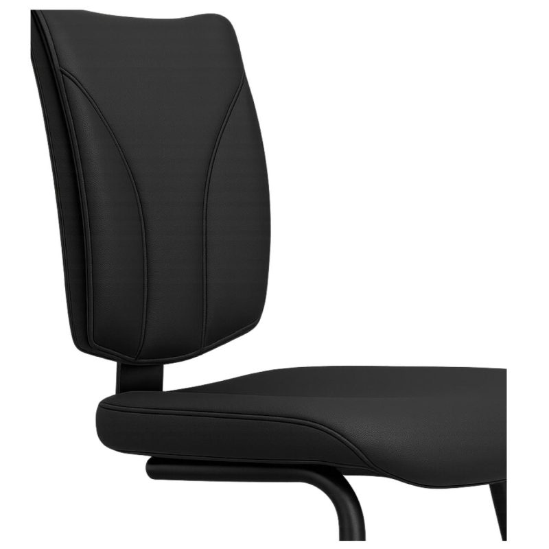 Cadeira de Escritório B-ONE Base em “S” Preta – Corino Preto – 31032 GSA MÓVEIS 6