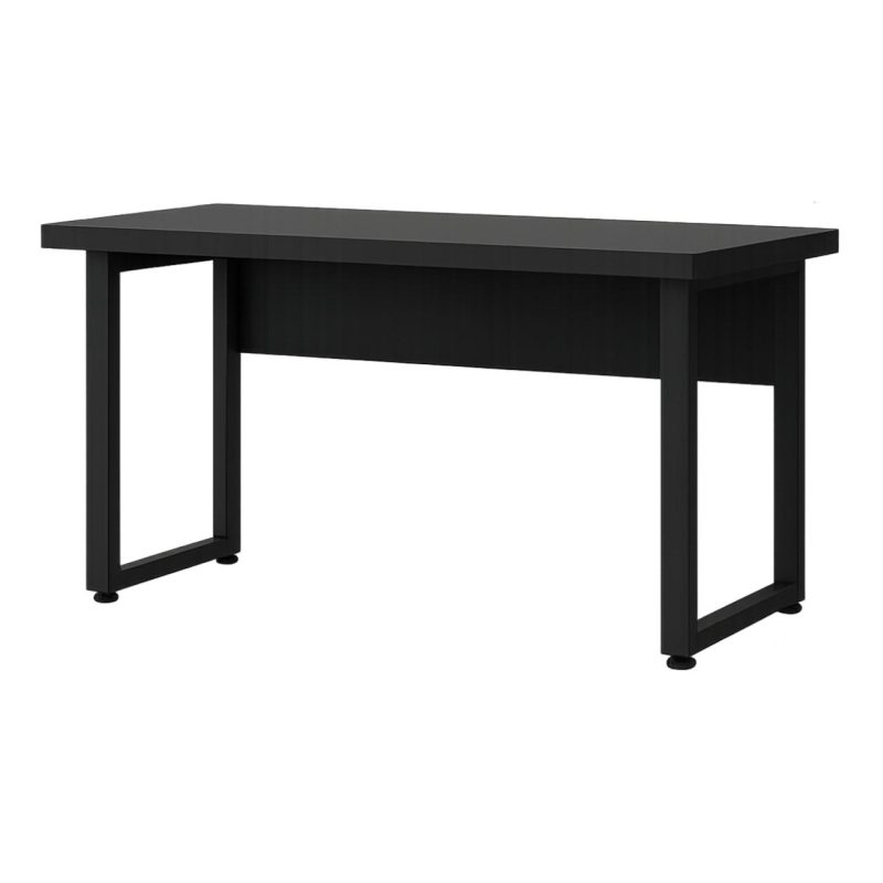 Mesa Escritório PÉ QUADRO – 1,50×0,60m – S/ Gavetas – PRETO / PRETO – 26002 GSA MÓVEIS 4