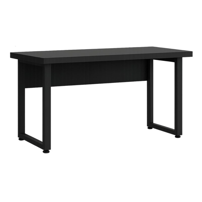 Mesa Escritório PÉ QUADRO – 1,50×0,60m – S/ Gavetas – PRETO / PRETO – 26002 GSA MÓVEIS 2