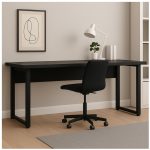 Mesa Escritório PÉ QUADRO – 1,70×0,70m – S/ Gavetas – PRETO / PRETO – 26003 GSA MÓVEIS 15