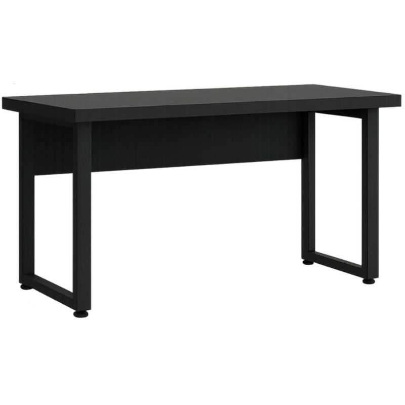 Mesa Escritório PÉ QUADRO – 1,70×0,70m – S/ Gavetas – PRETO / PRETO – 26003 GSA MÓVEIS 2