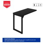 Mesa AUX PÉ QUADRO – 0,90×0,45m – PRETO/PRETO – 26004 GSA MÓVEIS 9