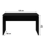Mesa Escritório 1,20×0,60m – S/ Gavetas – PRETO/PRETO – 26005 GSA MÓVEIS 11