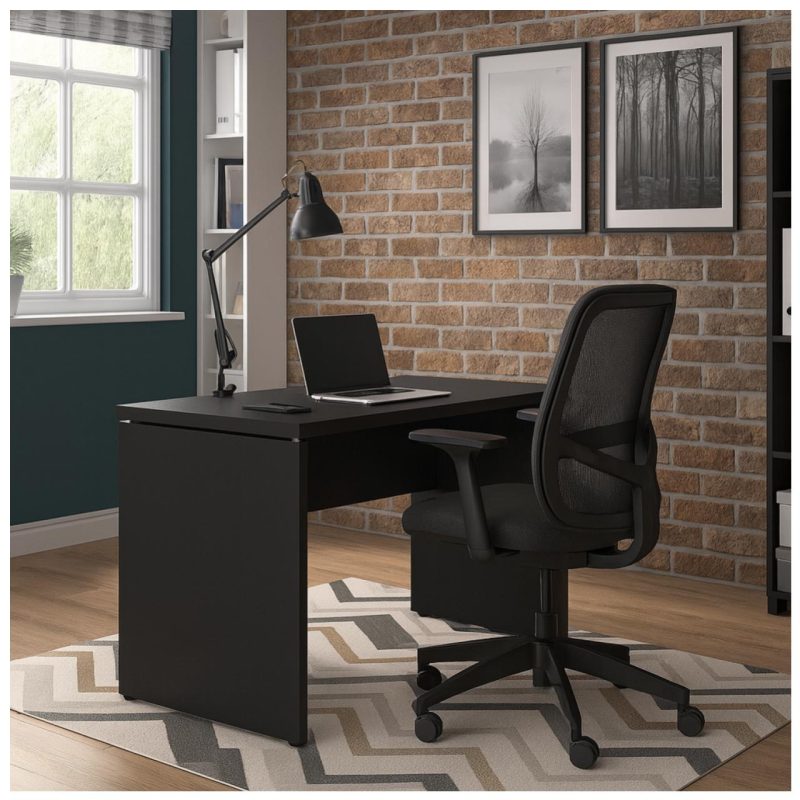 Mesa Escritório 1,50×0,60m – S/ Gavetas – PRETO/PRETO – 26006 GSA MÓVEIS 8