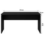 Mesa Escritório 1,70×0,70m – S/ Gavetas – PRETO/PRETO – 26007 GSA MÓVEIS 13
