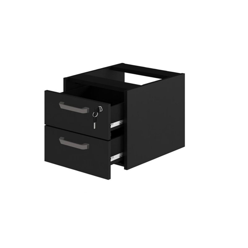 Gaveteiro suspenso – PRETO/PRETO – 26008 GSA MÓVEIS 2