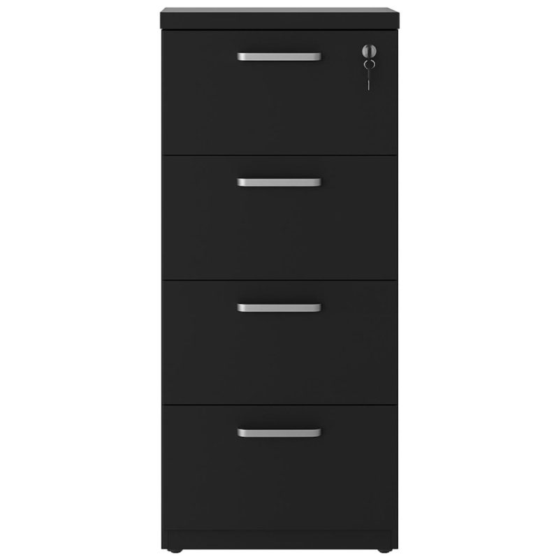 Arquivo de Madeira para Pasta Suspensa com 4 Gavetas – MDP PRETO – 26035 GSA MÓVEIS 7