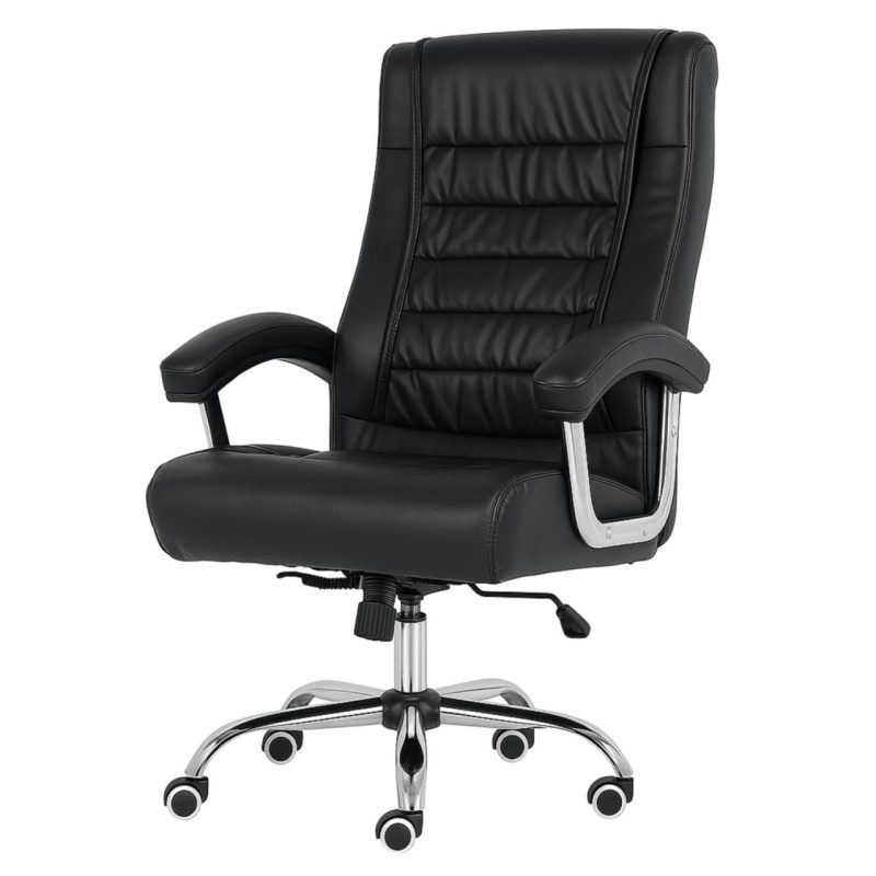 Poltrona LUXO IMPORTADA Concha Dupla Syncron – Couríssimo Preto – 30017 GSA MÓVEIS 5