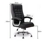Poltrona LUXO IMPORTADA Concha Dupla Syncron – Couríssimo Preto – 30017 GSA MÓVEIS 16