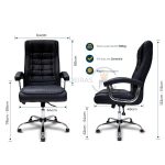 Poltrona LUXO IMPORTADA Concha Dupla Syncron – Couríssimo Preto – 30017 GSA MÓVEIS 17