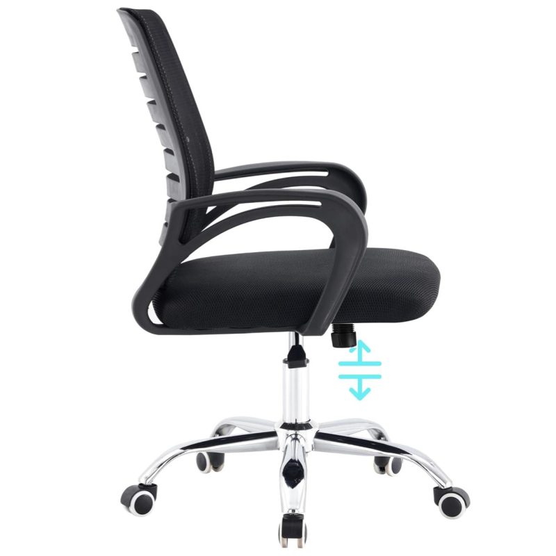 Cadeira para Escritório Tela OZY com Braço – Cor Preta – 30055 GSA MÓVEIS 3