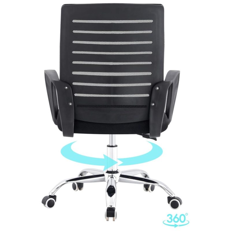 Cadeira para Escritório Tela OZY com Braço – Cor Preta – 30055 GSA MÓVEIS 4