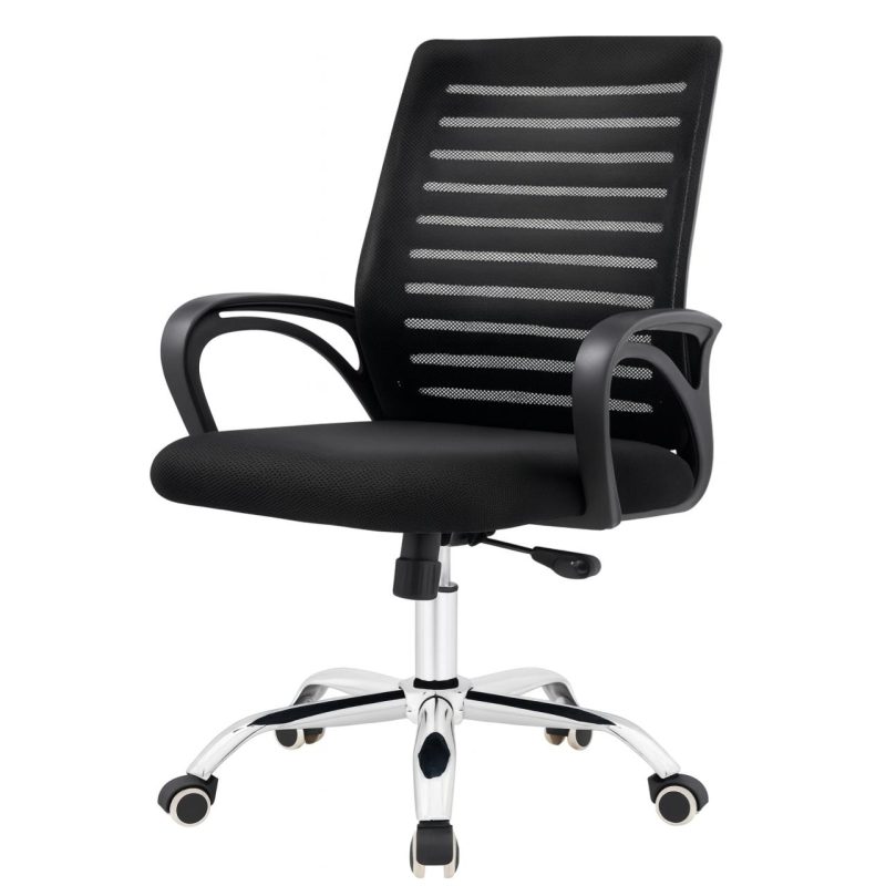 Cadeira para Escritório Tela OZY com Braço – Cor Preta – 30055 GSA MÓVEIS 5