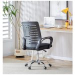 Cadeira para Escritório Tela OZY com Braço – Cor Preta – 30055 GSA MÓVEIS 15