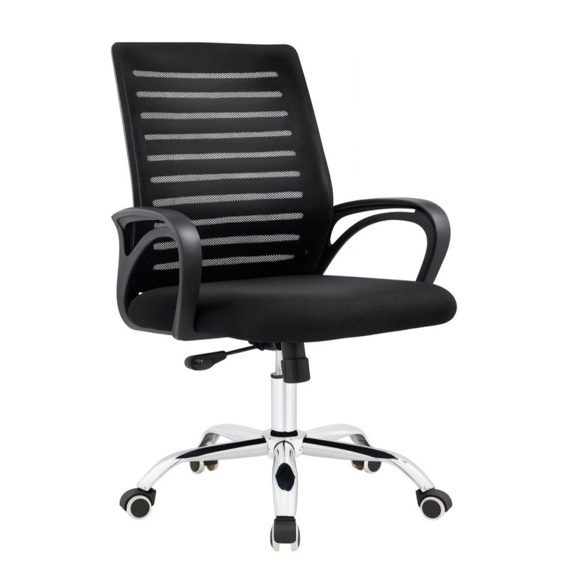 Cadeira para Escritório Tela OZY com Braço – Cor Preta – 30055 GSA MÓVEIS 2