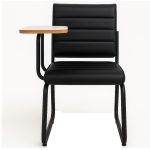 Poltrona Universitária TRIX Estofada com Prancheta Fixa – Corino Preto – 35121 GSA MÓVEIS 9